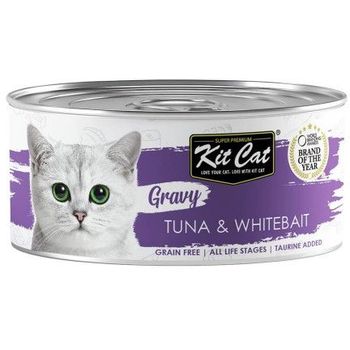 Kit Cat Canned Food Gourmet Tuna And Whitebait 70g
