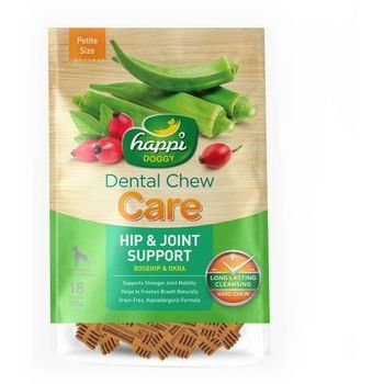 Happi Doggy Dental Chew Care Hip And Joint Support Petite 150g