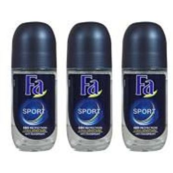 Fa Deodorant 1.7oz Rollon Sport 50ml 3 Pack