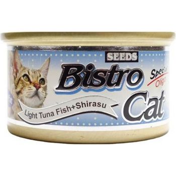 Bistro Cat Canned Food Light Tuna Fish And Shirasu 80g