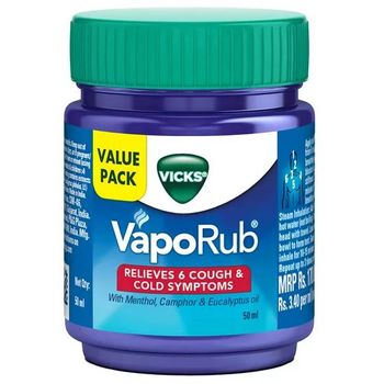 Vicks Vaporub With Menthol Camphor And Eucalyptus Oil 50ml