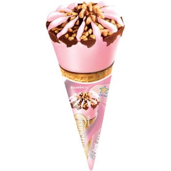 Cremo Crunchy Cone Classic Strawberry Ice Cream 70g