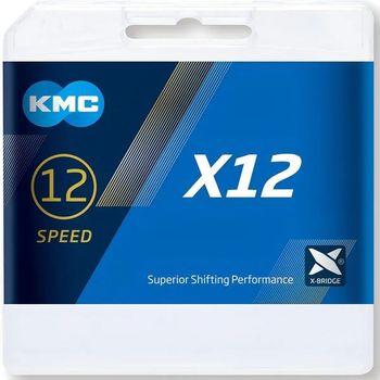 KMC X12 12 Speed Chain 126 Links Silver And Black