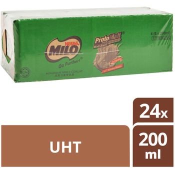 Milo UHT Chocolate Malt Packet Drink 24 x 200ml