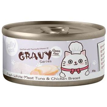 Jolly Cat Gravy Series Fresh White Meat Tuna & Chicken Breast 80g