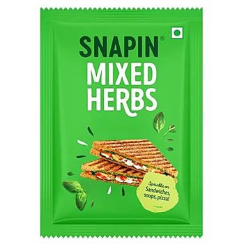 Snapin Mixed Herbs For Sprinkling on Sandwiches Soups & Pizzas 7g