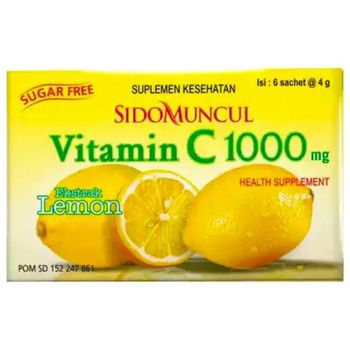 Sido Muncul Vitamin C 1000 Serbuk Lemon 6 sachet 1kg