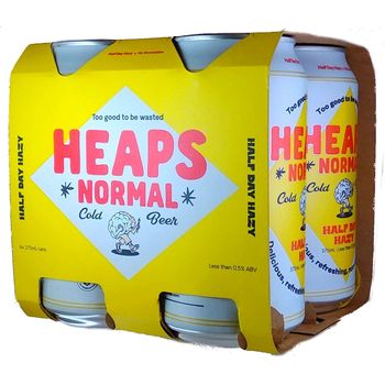 Heaps Normal Half Day Hazy Non Alcoholic 4pcs 375ml