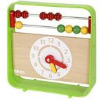 Brio 30447 Abacus With Clock Fun Preschool Toy For Kids Ages 3 And Up