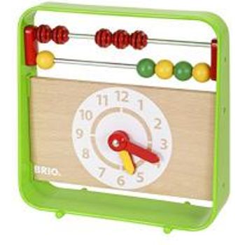 Brio 30447 Abacus With Clock Fun Preschool Toy For Kids Ages 3 And Up
