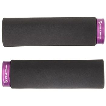 Wolf Tooth Grips Fat Paw Lock On Grips Black Ultraviolet Purple
