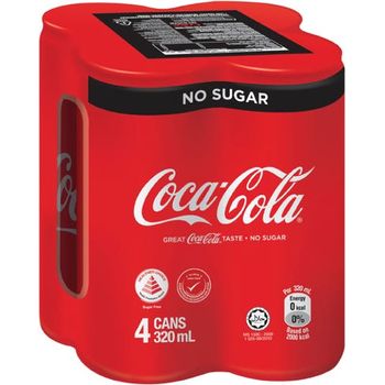 Coca Cola Zero Sugar Can 4pcs 320ml