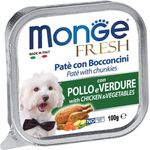 Monge Fresh Chicken And Vegetables Pate with Chunkies Tray Dog Food 100g