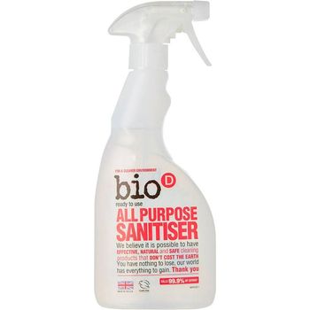 Bio D All Purpose Sanitiser­ Spray 500ml Powerful Non Scratch Sanitiser