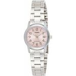 Casio #ltp-v002d-4b Women's Standard Stainless Steel Pink Dial Date Watch