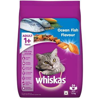 Whiskas Cat Dry Food Adult Ocean Fish 1.2kg