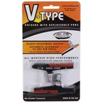 Kool Stop Bicycle V-Type Holder with Brake Pads Dual Compound Salmon/Black