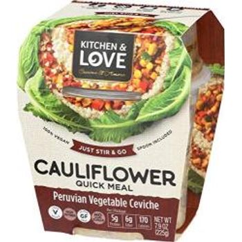 Kitchen & Love Peruvian Vegetable Ceviche Cauliflower Quick Meal Single