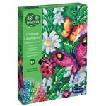 Sentosphere Art And Creations Diamond Canvas Butterflies And Daisies