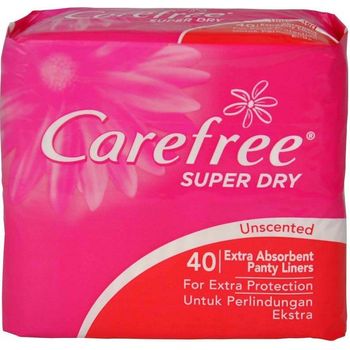 Carefree Super Dry Unscented Panty Liner 40