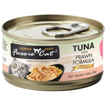 Fussie Cat Black Label Tuna With Prawn In Gravy 80g