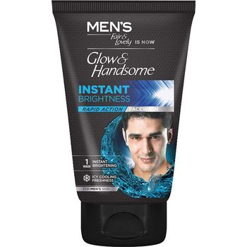 Fair & Lovely Men's Glow & Handsome Instant Brightness Rapid Action Facewash 50g