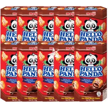 Meiji Hello Panda Biscuits With Chocolate Flavoured Filling 50g