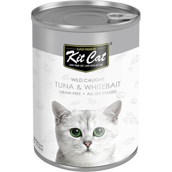 Kit Cat Canned Food Tuna And Whitebait 400g