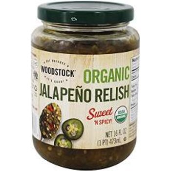 Woodstock Organic Relish Jalapeno 473ml