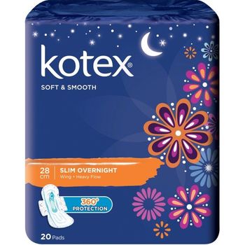 Kotex Soft Smooth Overnight Wing 28Cm 20 Sachet