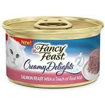 Purina Fancy Feast Creamy Delights Salmon Feast With A Touch Of Real Milk 90g