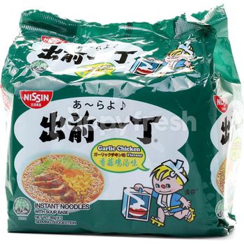 Nissin Garlic Chicken Flavour Instant Noodles 5 x 82g