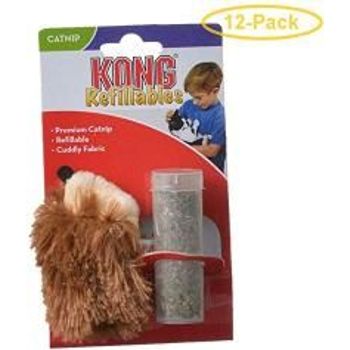 Kong Refillables Catnip Hedgehog Cat Toy Brown One Size