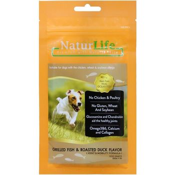 NaturLife Dog Treat Grilled Fish And Roasted Duck Flavor 65g