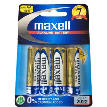 Maxell AA Alkaline Battery 4pcs