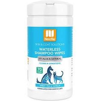 Nootie Waterless Shampoo Wipes - Sweet Pea & Vanilla with Aloe & Oatmeal 70ct