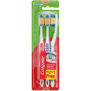 Colgate Premier Clean Toothbrush Medium 3pcs
