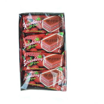 Apollo Strawberry Flavour Layer Cake 8 x 22g