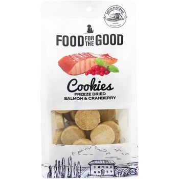 Food for the Good Freeze Dried Cookies Salmon & Cranberry Cat & Dog Treats 70g