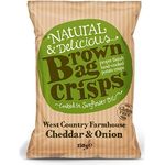 Brown Bag Crisps West Country Farmhouse Cheddar And Onion Flavoured Crisps 40g