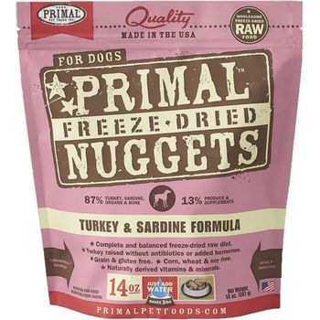 Primal Freezedried Canine Turkey Sardine Nuggets 397g