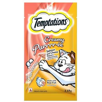 Temptations Creamy Purrrree Salmon and Cheese Flavour 12g