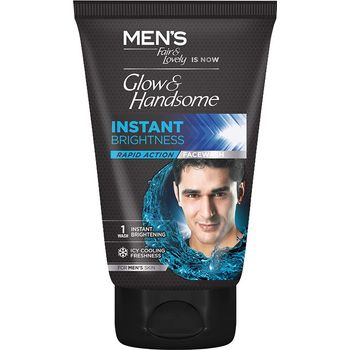 Fair & Lovely Men's Glow & Handsome Instant Brightness Rapid Action Facewash 50g