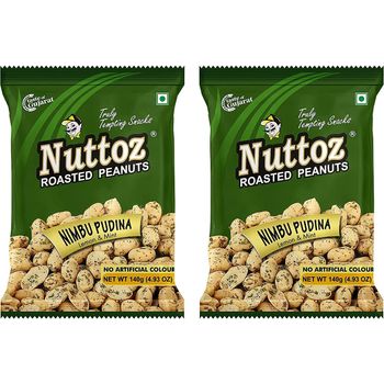 Nuttoz Roasted Peanut Nimbu Pudina 140g