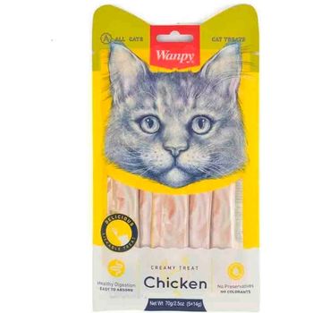 Wanpy Liquid Cat Reward Food Chicken Meat 5 x 14g