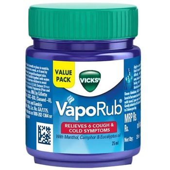 Vicks Vapo Rub With Menthol Camphor And Eucalyptus Oil 25g