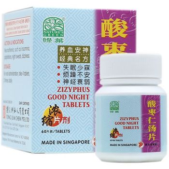 绿叶酸枣仁汤片 Nature’s Green Zizyphus Good Night 60 Tablets