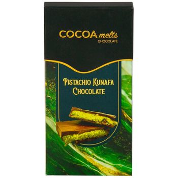 Cocoa Melts Pistachio Kunafa Chocolate 100g