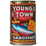 Young's Town Sardines In Tomato Sauce With Hot Chili EOC 155g