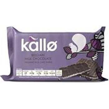 Kallo Belgian Milk Chocolate Rice Cake Thins 90g